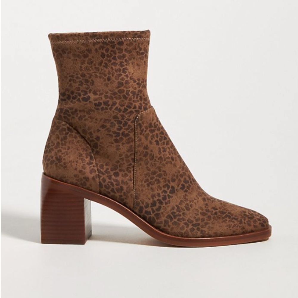 Dolce Vita Indiga Booties Dark Leopard Stella Suede sz 8.5